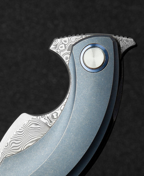 BESTECH STRELIT BT2103I Titanium Handle: 2.19" Damascus Blade