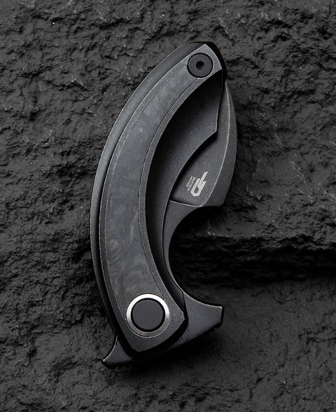 BESTECH STRELIT BT2103L Titanium+Marbon Fiber Inlay Handle: 2.19" M390 Blade