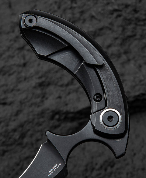 BESTECH STRELIT BT2103L Titanium+Marbon Fiber Inlay Handle: 2.19" M390 Blade