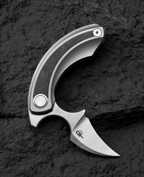 BESTECH STRELIT BT2103M Titanium+Marbon Fiber Inlay Handle: 2.19" M390 Blade