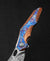 BESTECH NOGARD BT2105H Red Copper Titanium+Timascus Inlay Handle: 3.35" Damasteel Blade
