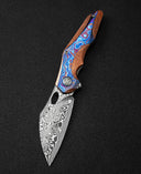 BESTECH NOGARD BT2105H Red Copper Titanium+Timascus Inlay Handle: 3.35