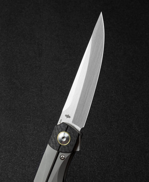 BESTECH THYRA BT2106A Titanium+Carbon Fiber Inlay Handle: 3.56" M390 Blade
