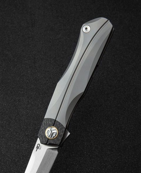 BESTECH THYRA BT2106A Titanium+Carbon Fiber Inlay Handle: 3.56" M390 Blade