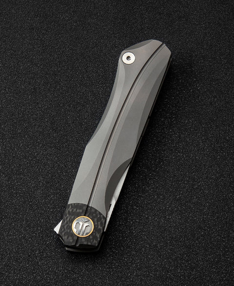 BESTECH THYRA BT2106A Titanium+Carbon Fiber Inlay Handle: 3.56" M390 Blade