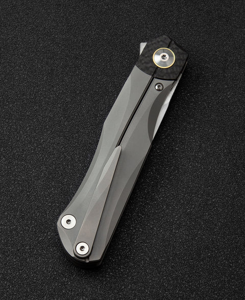 BESTECH THYRA BT2106A Titanium+Carbon Fiber Inlay Handle: 3.56" M390 Blade