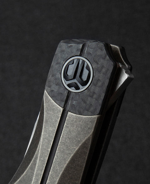 BESTECH THYRA BT2106B Titanium+Carbon Fiber Inlay Handle: 3.56" M390 Blade