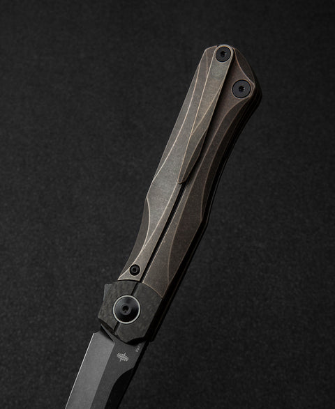 BESTECH THYRA BT2106C Titanium+Carbon Fiber Inlay Handle: 3.56" M390 Blade
