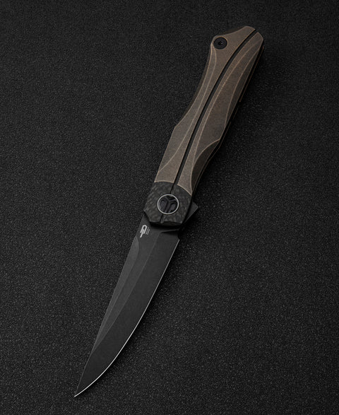 BESTECH THYRA BT2106C Titanium+Carbon Fiber Inlay Handle: 3.56" M390 Blade