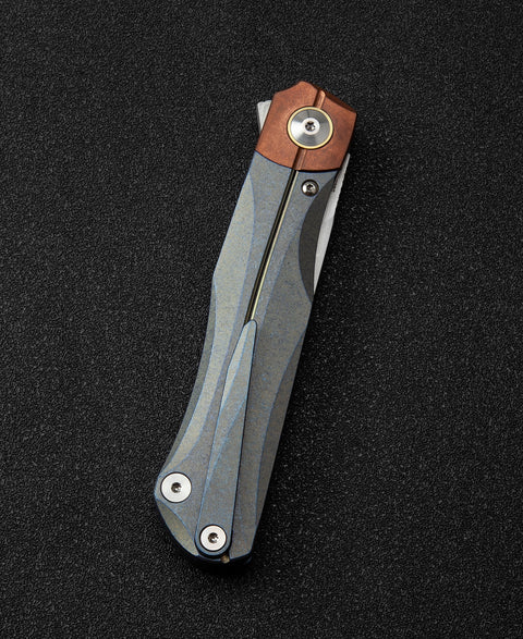 BESTECH THYRA BT2106D Titanium+Red Copper inlay Handle: 3.56" M390 Blade