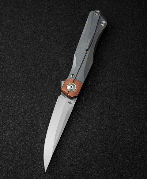 BESTECH THYRA BT2106D Titanium+Red Copper inlay Handle: 3.56" M390 Blade
