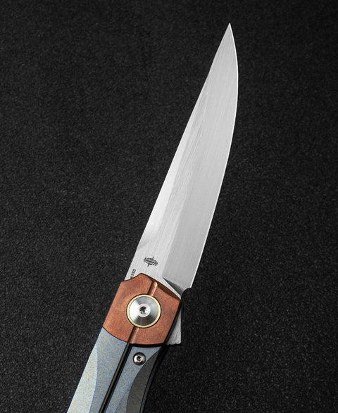 BESTECH THYRA BT2106D Titanium+Red Copper inlay Handle: 3.56" M390 Blade