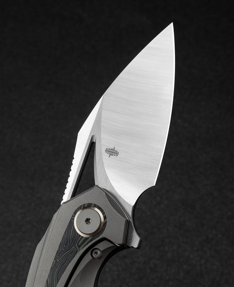 BESTECH NUKE BT2107C Titanium+Black Green G10 Handle: 2.65" M390 Blade