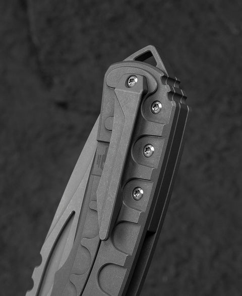 BESTECH BUWAYA BT2203A Titanium Handle: 3.54" M390 Blade