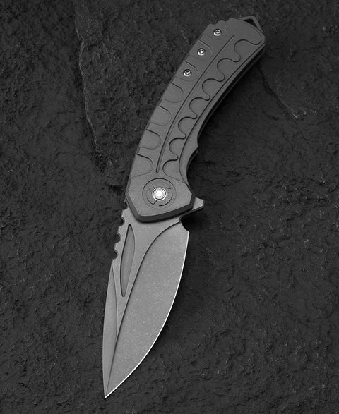 BESTECH BUWAYA BT2203A Titanium Handle: 3.54" M390 Blade