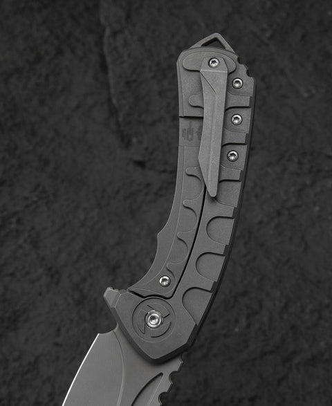 BESTECH BUWAYA BT2203A Titanium Handle: 3.54" M390 Blade
