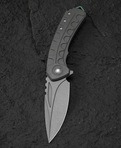 BESTECH BUWAYA BT2203B Titanium Handle: 3.54" M390 Blade