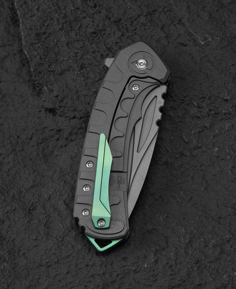BESTECH BUWAYA BT2203B Titanium Handle: 3.54" M390 Blade