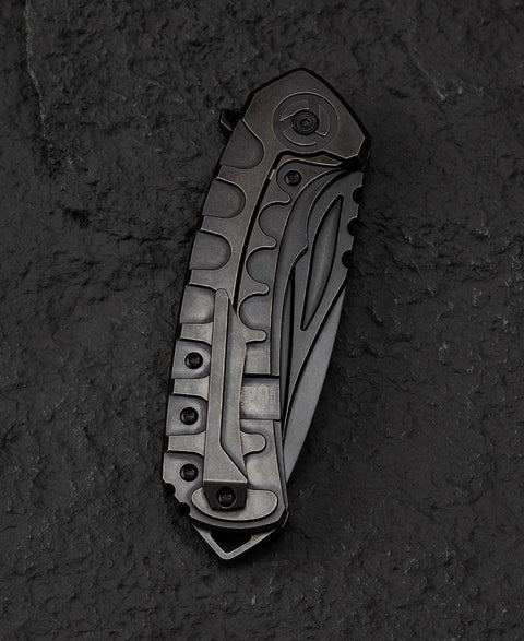 BESTECH BUWAYA BT2203C Titanium Handle: 3.54" M390 Blade