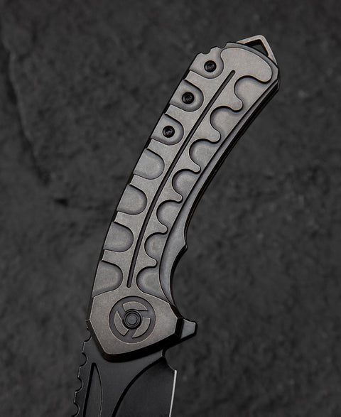 BESTECH BUWAYA BT2203C Titanium Handle: 3.54" M390 Blade