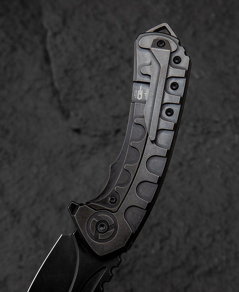 BESTECH BUWAYA BT2203C Titanium Handle: 3.54" M390 Blade