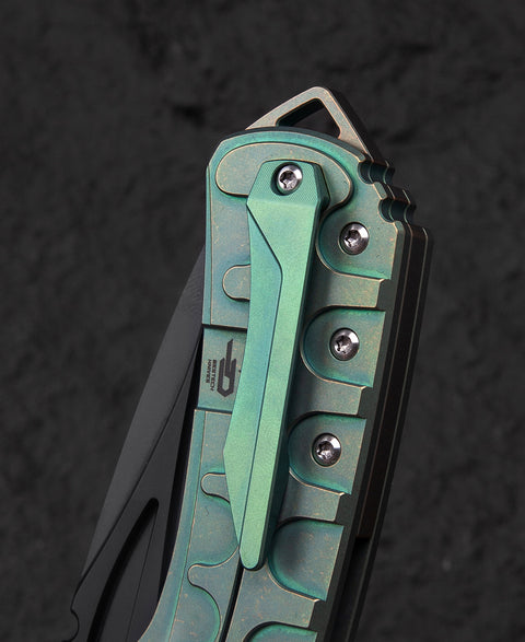 BESTECH BUWAYA BT2203D Titanium Handle: 3.54" M390 Blade