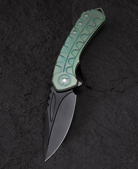 BESTECH BUWAYA BT2203D Titanium Handle: 3.54" M390 Blade