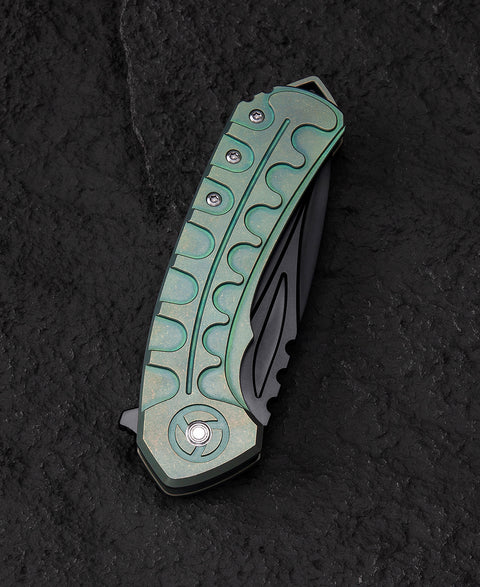 BESTECH BUWAYA BT2203D Titanium Handle: 3.54" M390 Blade
