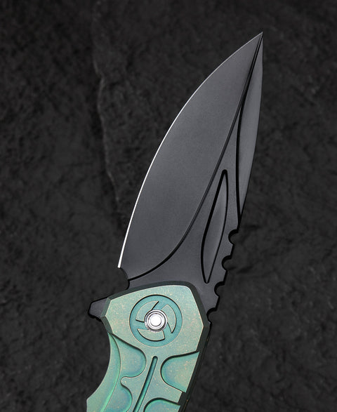 BESTECH BUWAYA BT2203D Titanium Handle: 3.54" M390 Blade