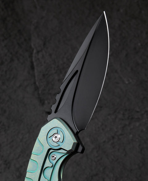 BESTECH BUWAYA BT2203D Titanium Handle: 3.54" M390 Blade