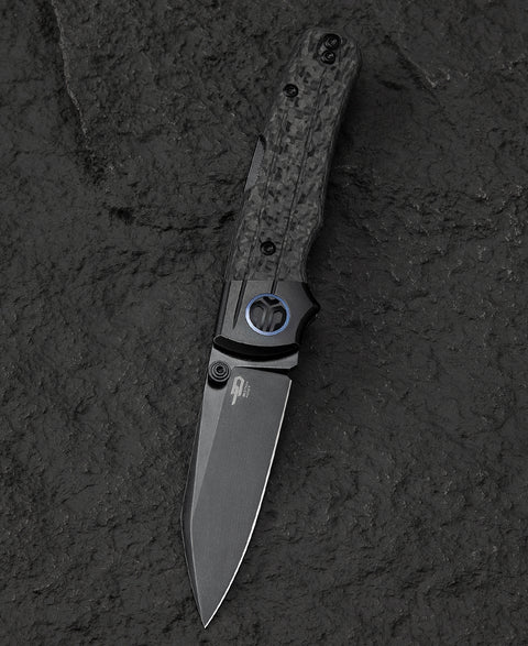 BESTECH TONIC BT2204E Titanium+Carbon fiber inlay Handle: 2.89" M390 Blade