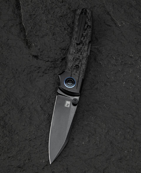 BESTECH TONIC BT2204E Titanium+Carbon fiber inlay Handle: 2.89" M390 Blade
