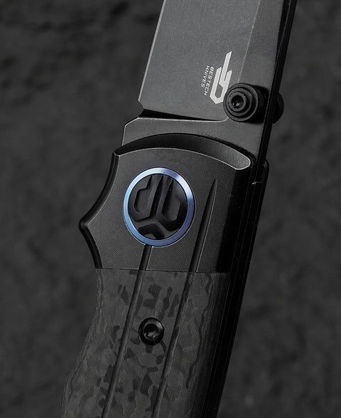 BESTECH TONIC BT2204E Titanium+Carbon fiber inlay Handle: 2.89" M390 Blade