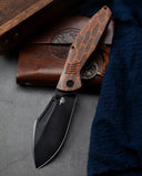 BESTECH LOCKNESS BT2205C Black Orange G10+Titanium Handle: 3.91