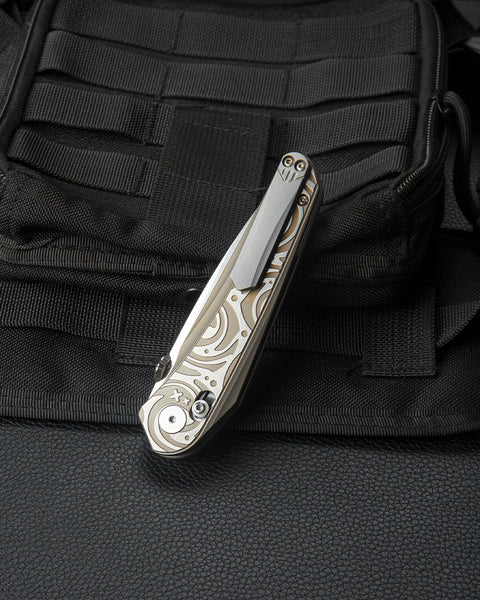 BESTECH MOTHUS BT2206B Titanium Handle: 3.47" M390 Blade