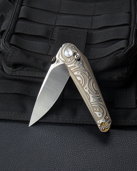 BESTECH MOTHUS BT2206B Titanium Handle: 3.47" M390 Blade