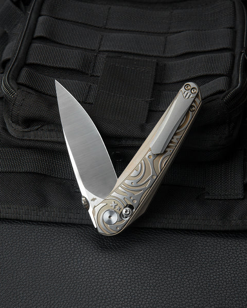 BESTECH MOTHUS BT2206B Titanium Handle: 3.47" M390 Blade