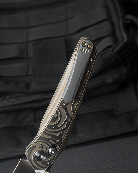 BESTECH MOTHUS BT2206B Titanium Handle: 3.47" M390 Blade