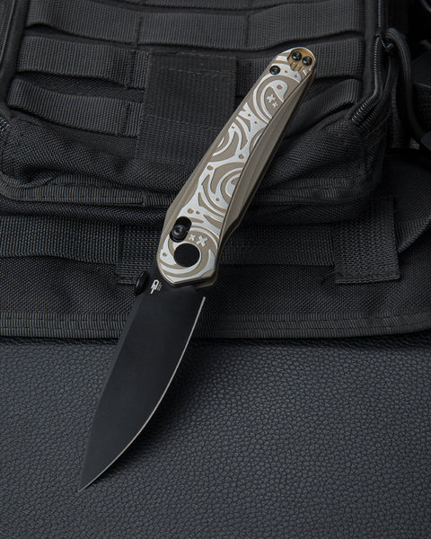 BESTECH MOTHUS BT2206C Titanium Handle: 3.47" M390 Blade