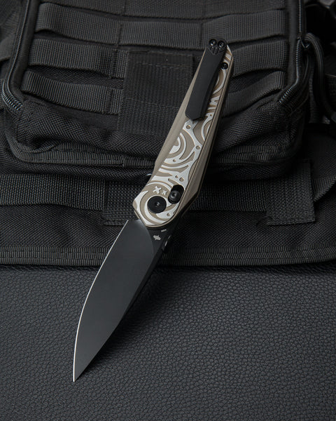 BESTECH MOTHUS BT2206C Titanium Handle: 3.47" M390 Blade