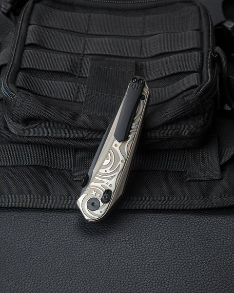BESTECH MOTHUS BT2206C Titanium Handle: 3.47" M390 Blade