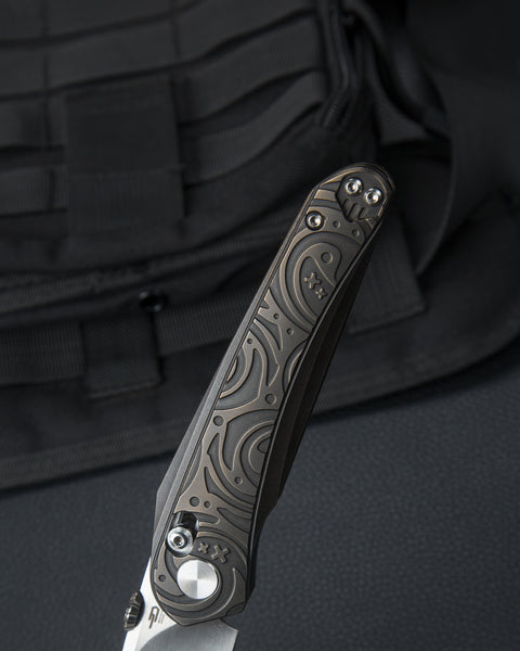 BESTECH MOTHUS BT2206F Titanium Handle: 3.47" M390 Blade