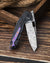 BESTECH NYXIE Black Titanium Handle: 3.43" Damasteel Blade BT2209E