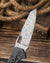 BESTECH NYXIE Black Titanium Handle: 3.43" Damasteel Blade BT2209E