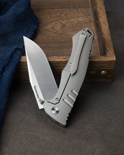 BESTECH KEEN II BT2301A Titanium +Carbon Fiber Handle: 4.19" S35VN Blade