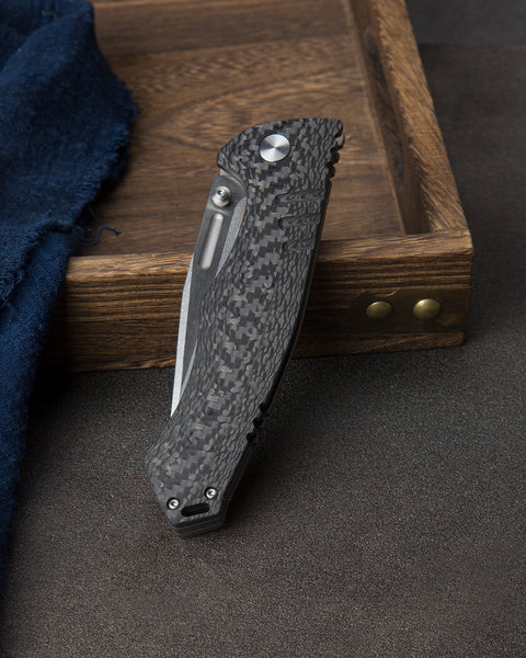 BESTECH KEEN II BT2301A Titanium +Carbon Fiber Handle: 4.19" S35VN Blade