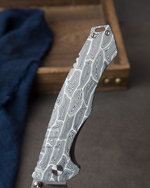BESTECH KEEN II BT2301C Black white G10+Titanium Handle: 4.19" S35VN Blade