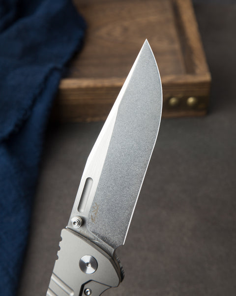 BESTECH KEEN II BT2301C Black white G10+Titanium Handle: 4.19" S35VN Blade