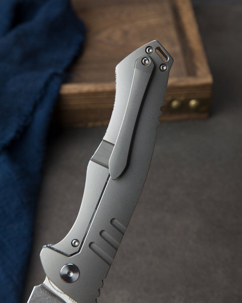 BESTECH KEEN II BT2301C Black white G10+Titanium Handle: 4.19" S35VN Blade
