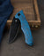 BESTECH KEEN II Black blue G10+Titanium Handle: 4.19" S35VN Blade BT2301D